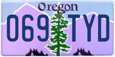 OR license plate 069TYD