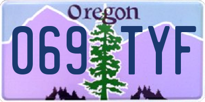 OR license plate 069TYF