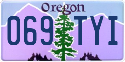 OR license plate 069TYI