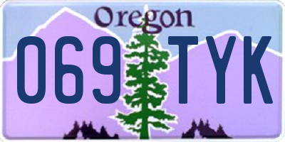 OR license plate 069TYK