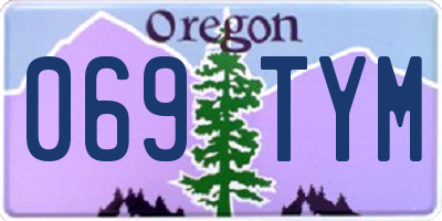 OR license plate 069TYM