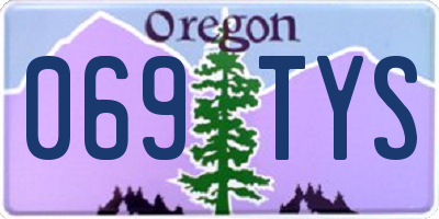 OR license plate 069TYS
