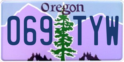 OR license plate 069TYW