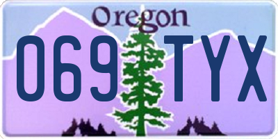 OR license plate 069TYX