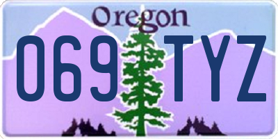 OR license plate 069TYZ