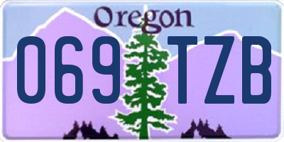 OR license plate 069TZB