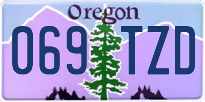 OR license plate 069TZD