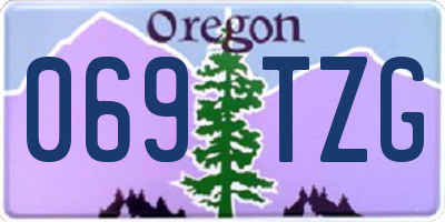 OR license plate 069TZG