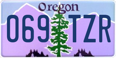 OR license plate 069TZR