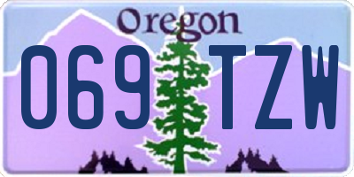 OR license plate 069TZW