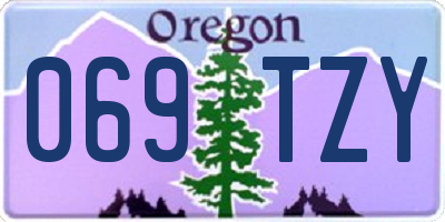 OR license plate 069TZY