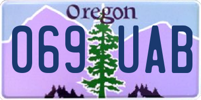 OR license plate 069UAB