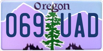 OR license plate 069UAD