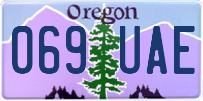 OR license plate 069UAE