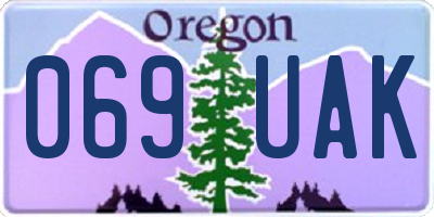 OR license plate 069UAK
