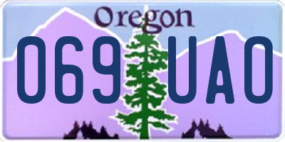 OR license plate 069UAO