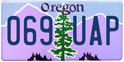 OR license plate 069UAP
