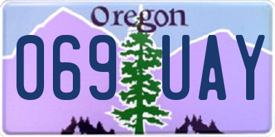 OR license plate 069UAY