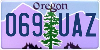 OR license plate 069UAZ
