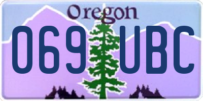 OR license plate 069UBC