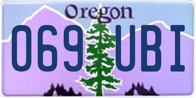 OR license plate 069UBI