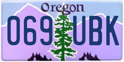 OR license plate 069UBK