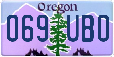 OR license plate 069UBO