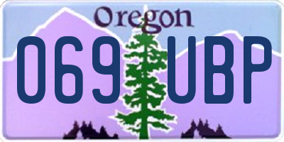 OR license plate 069UBP