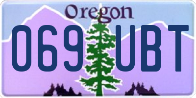 OR license plate 069UBT