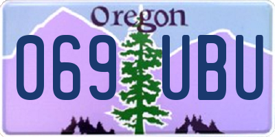OR license plate 069UBU