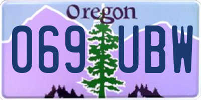 OR license plate 069UBW