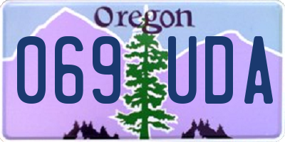 OR license plate 069UDA
