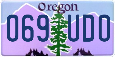 OR license plate 069UDO