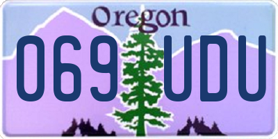 OR license plate 069UDU