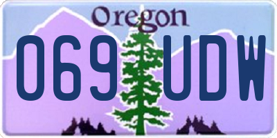 OR license plate 069UDW