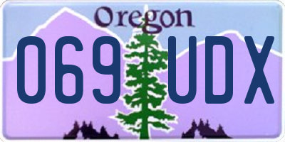 OR license plate 069UDX