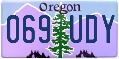 OR license plate 069UDY