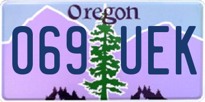 OR license plate 069UEK