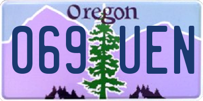 OR license plate 069UEN