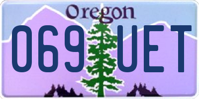 OR license plate 069UET