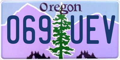 OR license plate 069UEV