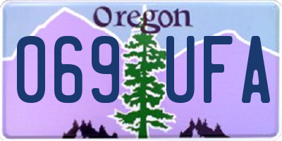 OR license plate 069UFA