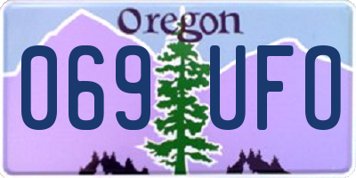OR license plate 069UFO