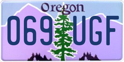 OR license plate 069UGF