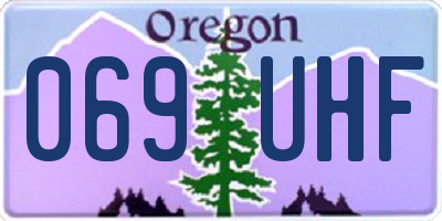OR license plate 069UHF