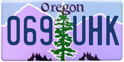 OR license plate 069UHK