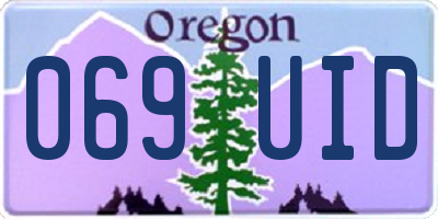 OR license plate 069UID