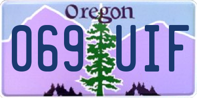 OR license plate 069UIF