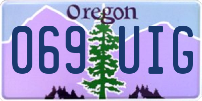 OR license plate 069UIG