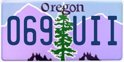 OR license plate 069UII